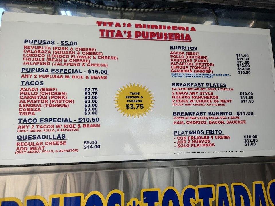 Restaurant menu highlighting comfort food and small plates.
